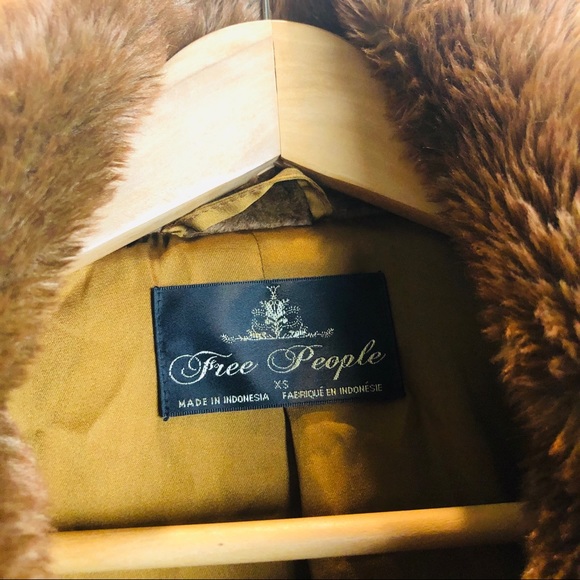 Free People Plush Faux Fur Brown Jacket - Picture 7 of 11